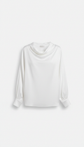 Cloud White Pure Silk Blouse