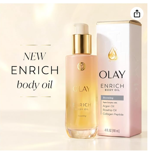 Olay Enrich Body Oil bottle and box